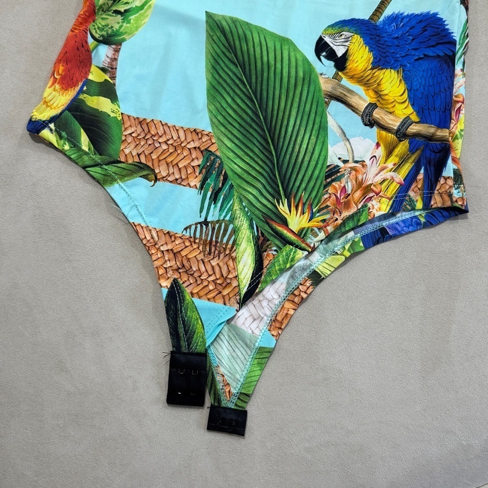 Denis Tropical Print Bodysuit Medium - Picture 3 of 7